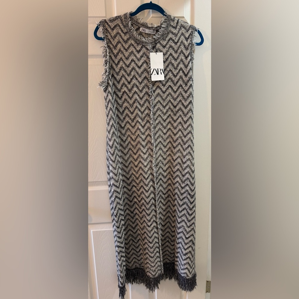 Zara Chevron Patterned Knit Dress